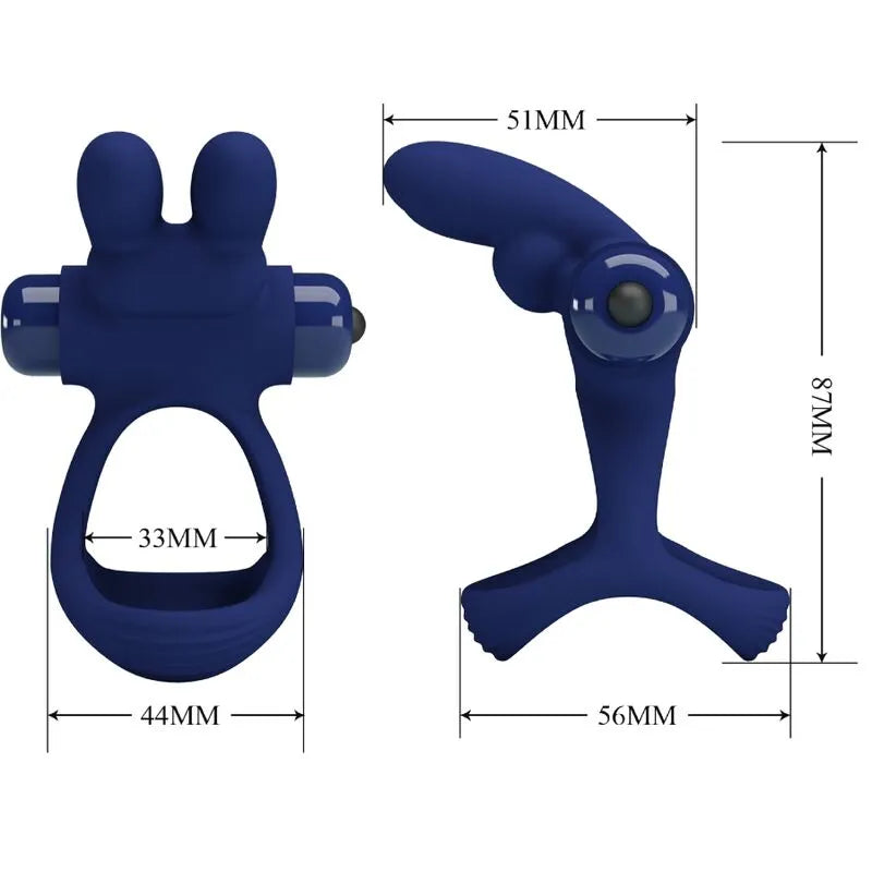 Cockring Silikon Blau Vibrations Silencieuses