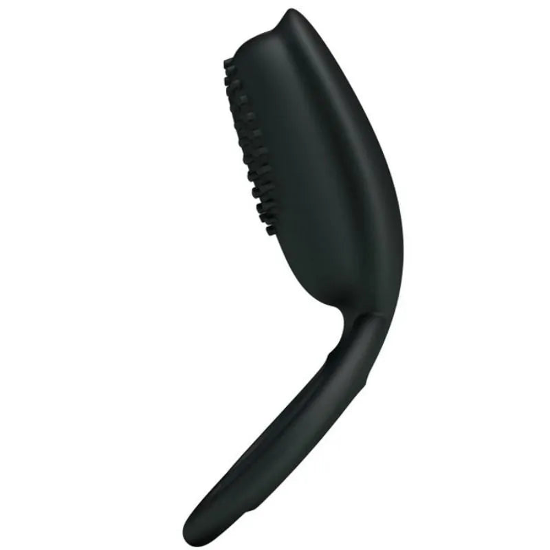 Cockring Silicone Noir Stimulation Clitoridienne Vibrante