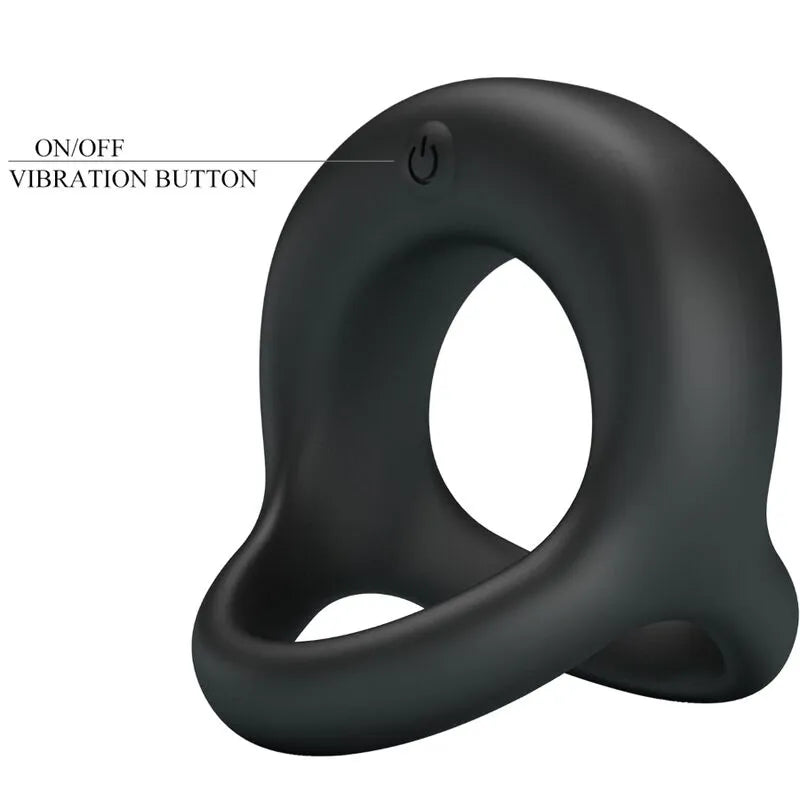 Cockring Silicone Noir Vibrations Rechargeables