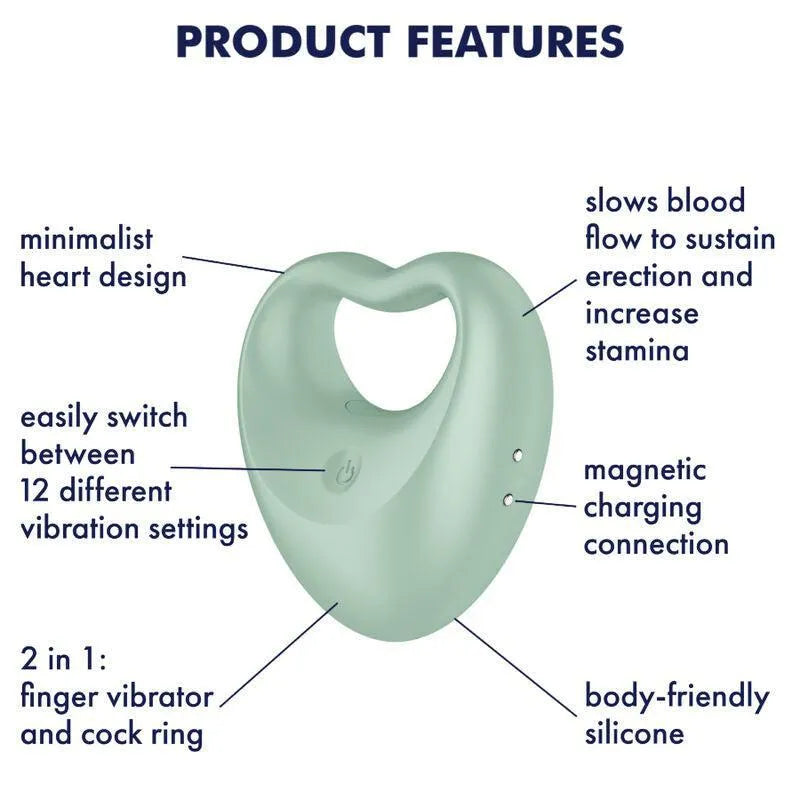 Cockring Vibrant Silicone Biocompatible Vert
