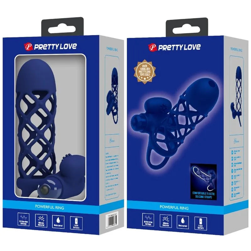 Cockring Vibrant Silicone Bleu 10 Funktionen