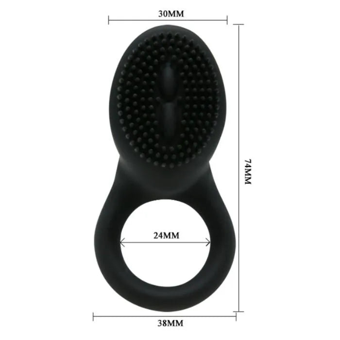 Cockring Vibrant Silicone Noir Qualité Médicale