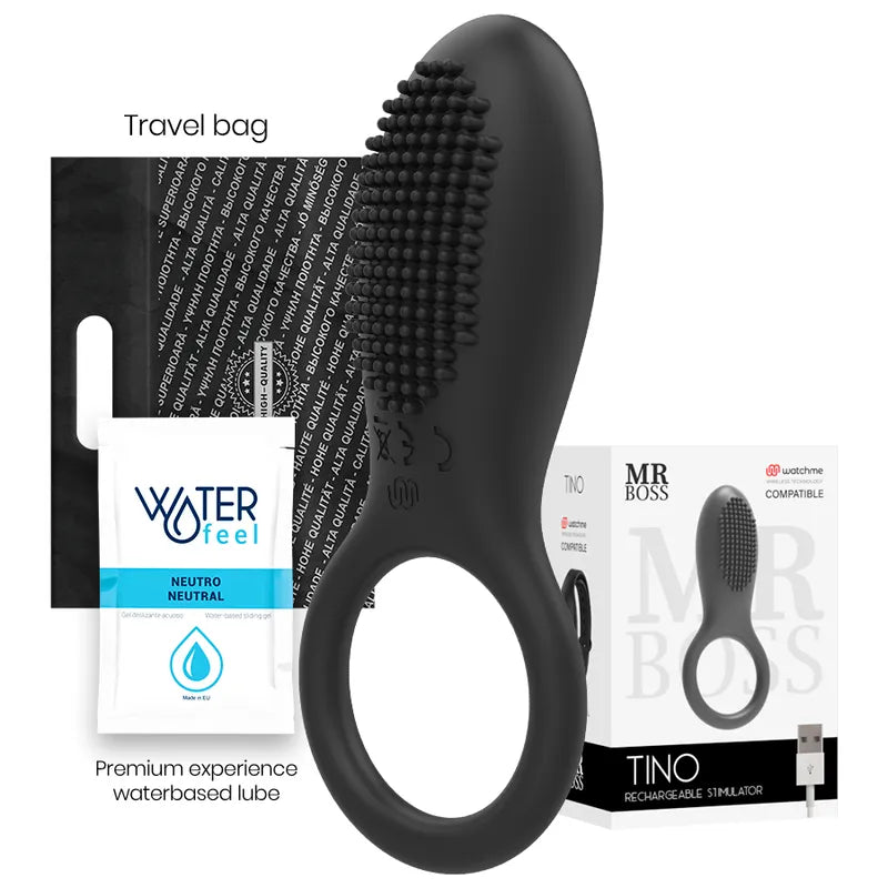 Cockring Vibrant Silicone Noir Rechargeable