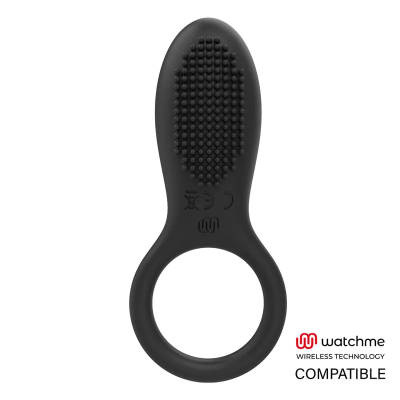 Cockring Vibrant Silicone Noir Rechargeable