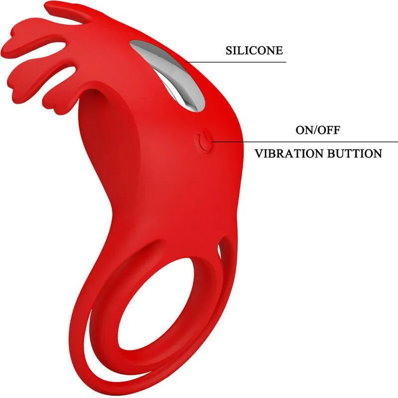 Cockring Vibrant Silicone Rechargeable Rouge