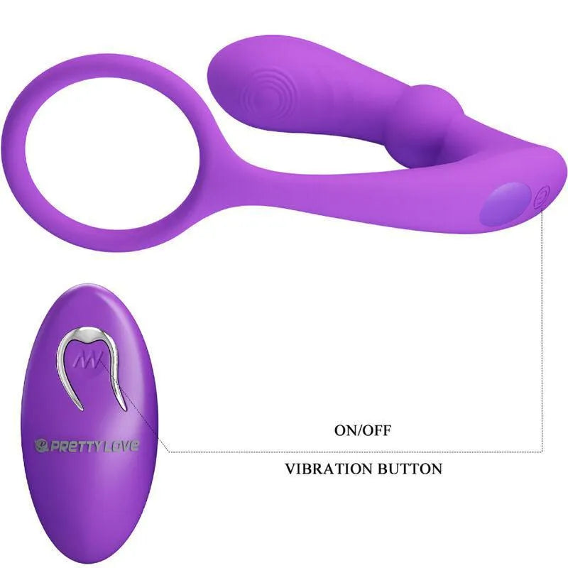 Cockring Vibrant Télécommandé En Silicone Violet