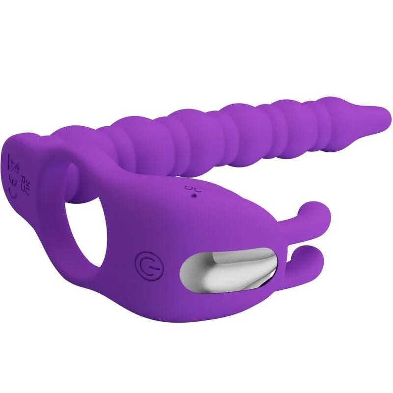Cockring Vibrateur Prostatique Silicone Étanche Haute Qualité