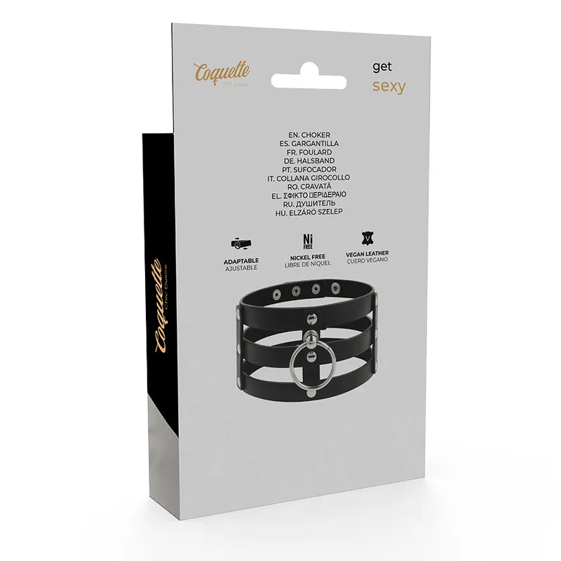 Collier Bdsm Cuir Végétalien Ajustable