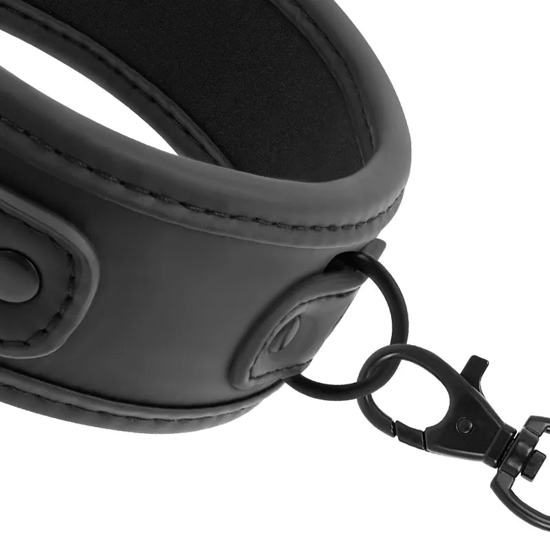 Collier BDSM Cuir Végétalien Anti-allergique