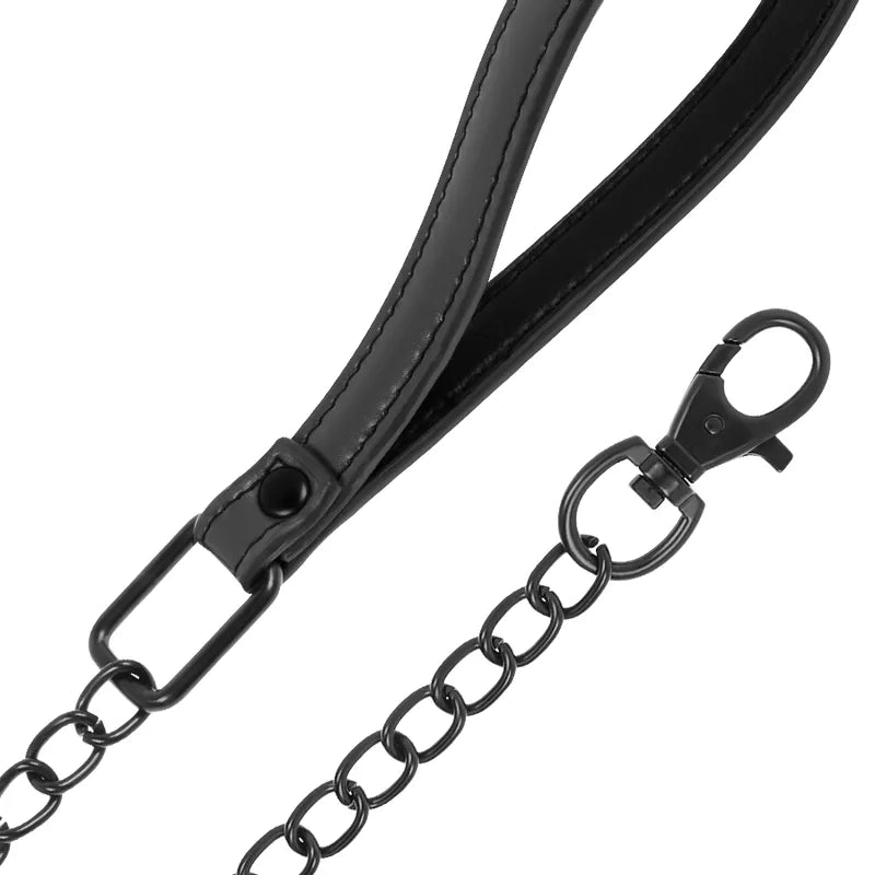 Collier BDSM Cuir Végétalien Anti-allergique