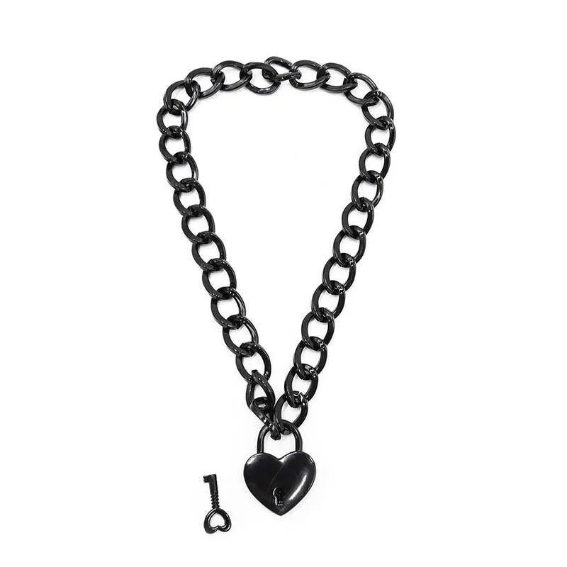 Collier Bdsm En Acier Inoxydable Avec Cadenas