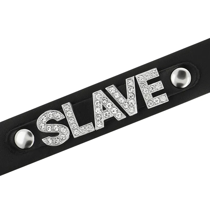 Collier Bdsm En Cuir Végétalien Ajustable