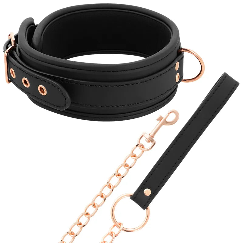 Collier Bdsm En Cuir Végétalien Sécuritaire