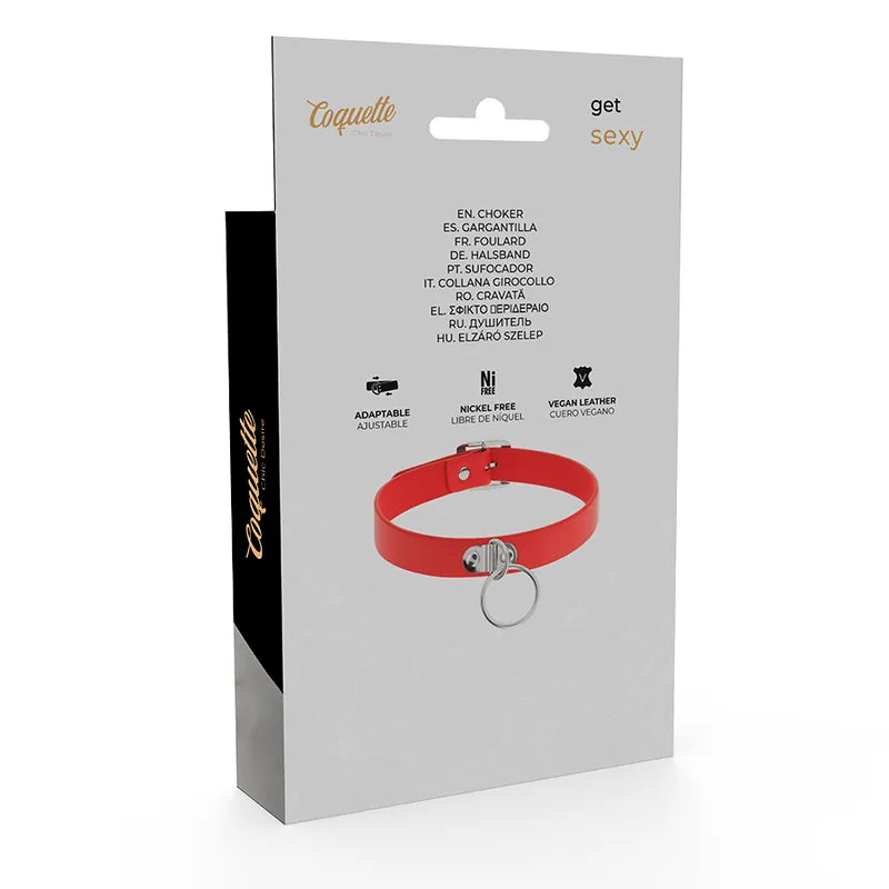 Collier Bdsm Noir Cuir Pu Végétalien