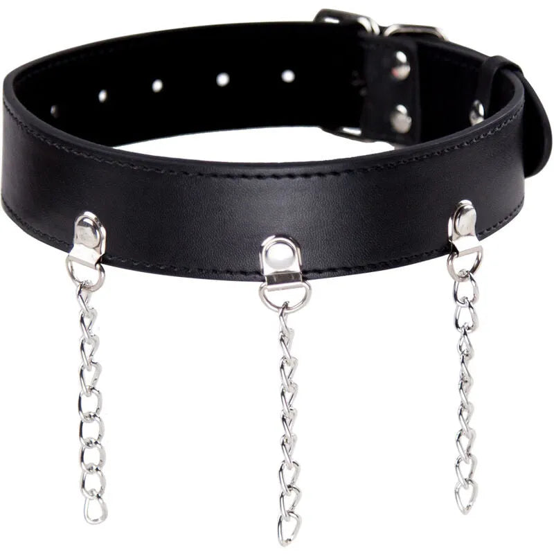 Collier Bdsm Simili Cuir Ajustable
