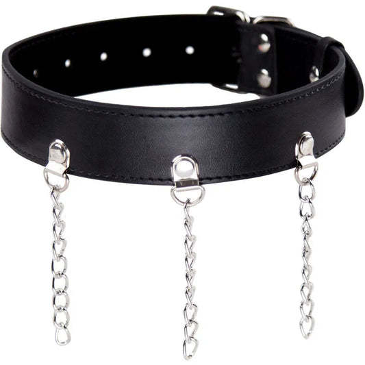 Collier Bdsm Simili Cuir Ajustable