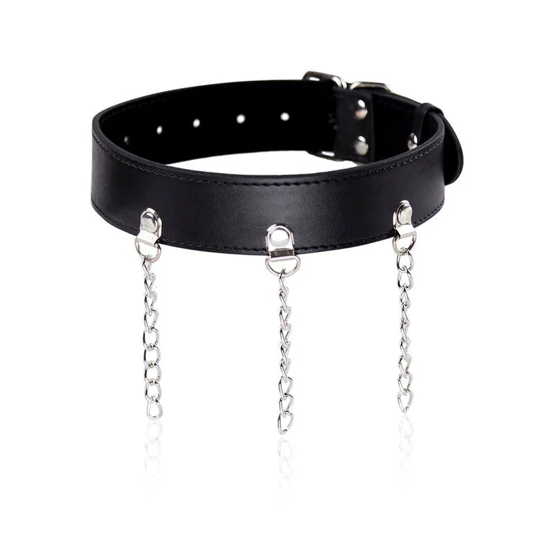 Collier Bdsm Simili Cuir Ajustable