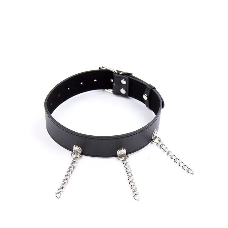 Collier Bdsm Simili Cuir Ajustable