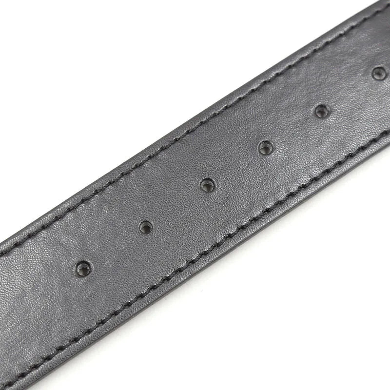 Collier De Bondage Ajustable En Simili Cuir