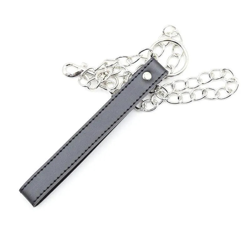 Collier De Bondage Ajustable En Simili Cuir