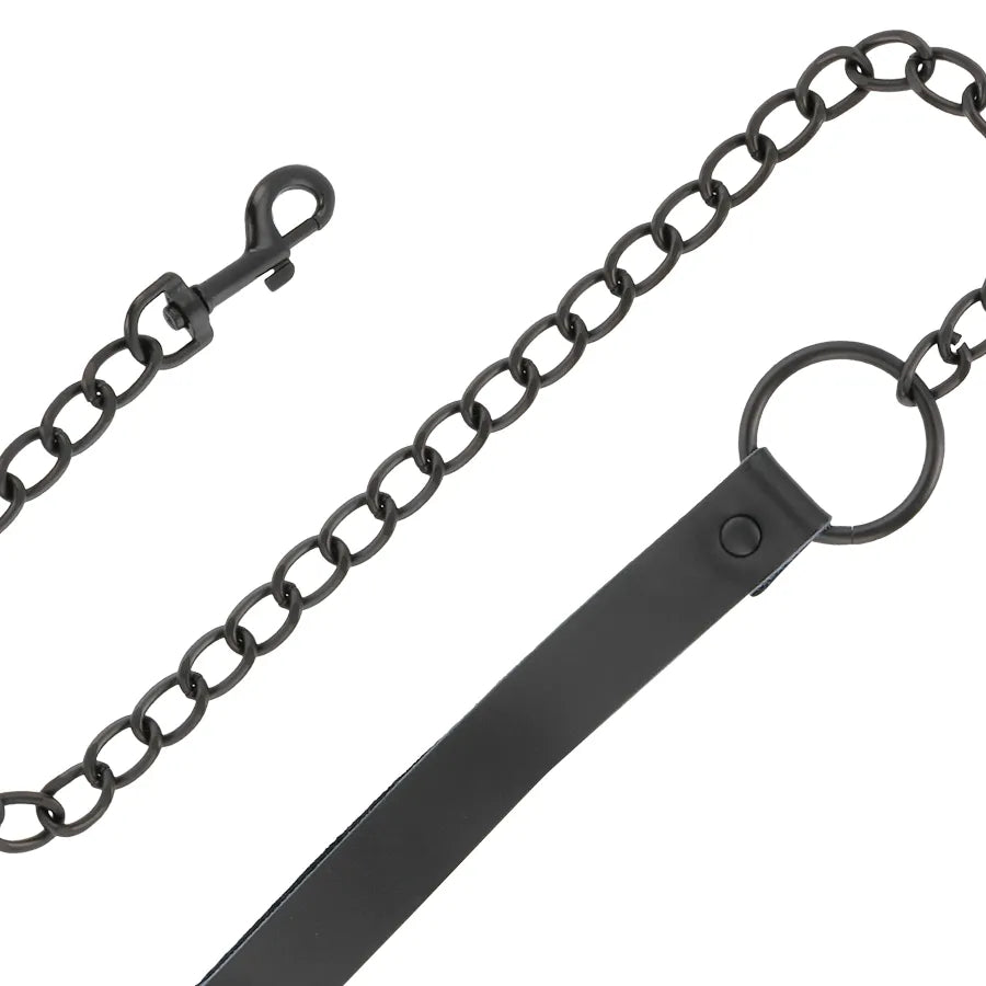 Collier De Posture Bdsm Cuir Réglable