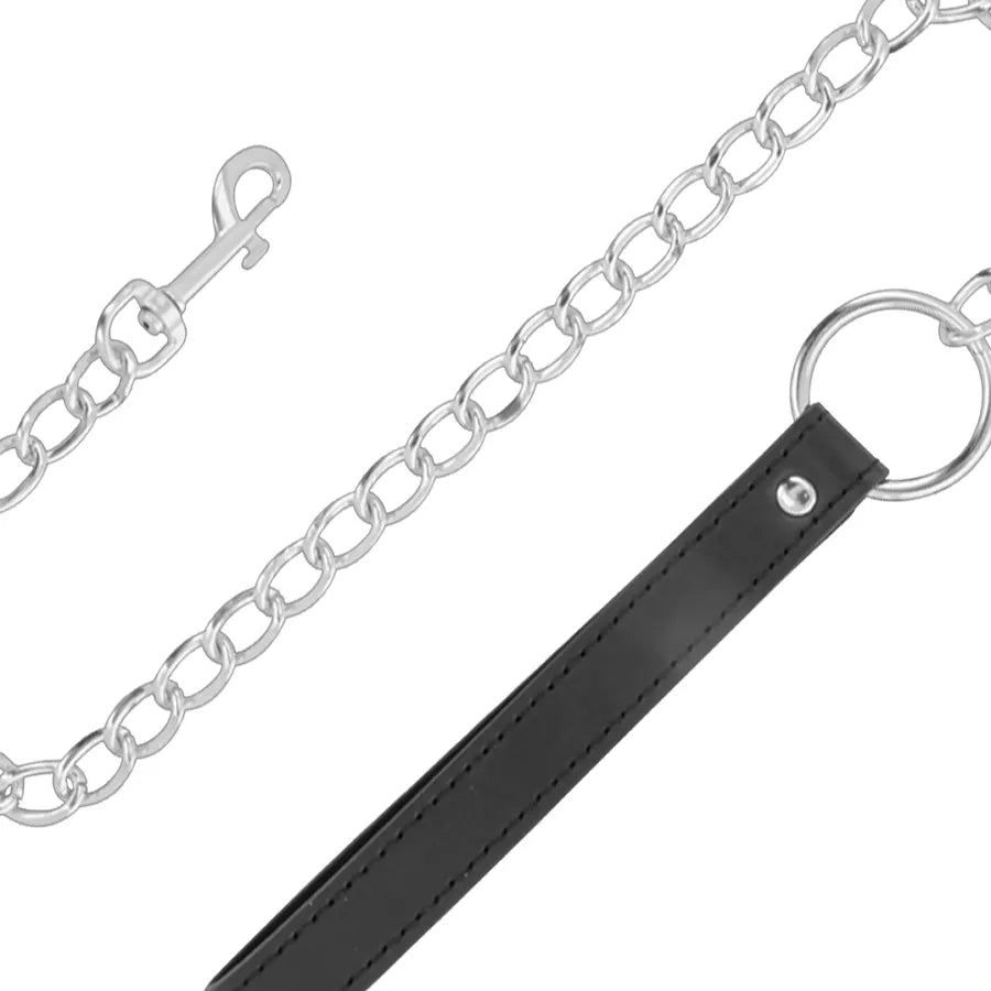 Collier De Posture Bdsm En Cuir Rembourré