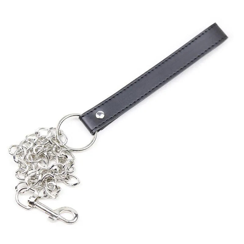 Collier Laisse Fétiche Simili Cuir Ajustable