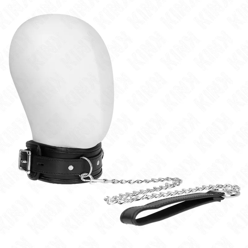 Collier cuir BDSM élégant et résistant kinque boutique en ligne