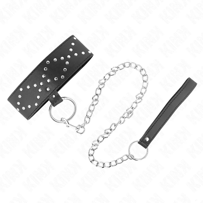 Collier BDSM Cuir Végétalien Élégant et Confortable