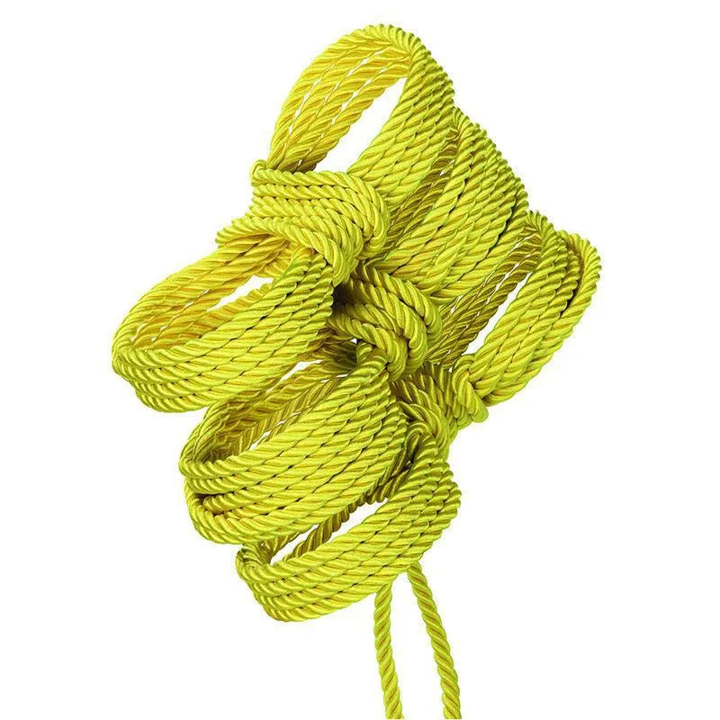 Corde Bdsm Jaune En Coton Polyester
