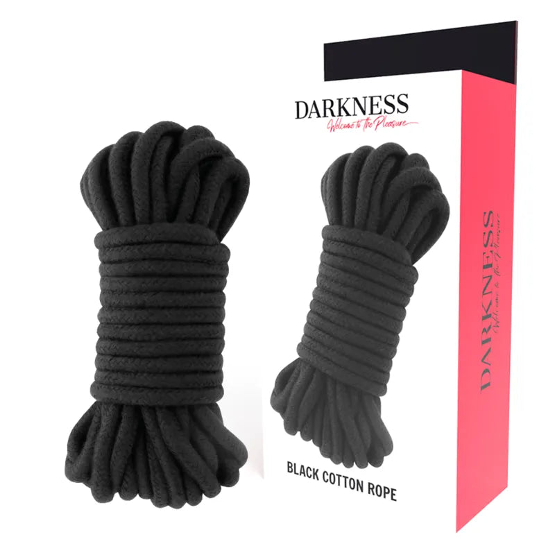 Corde Bondage Coton Noir 5 Mètres