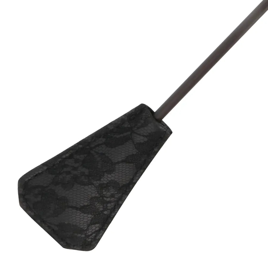 Cravache BDSM Plume Noire Double Face 56cm