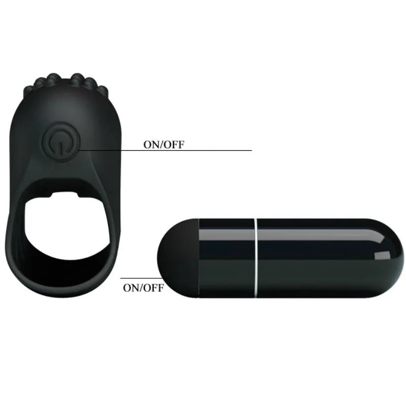 Dé À Coudre Vibrant En Silicone Noir