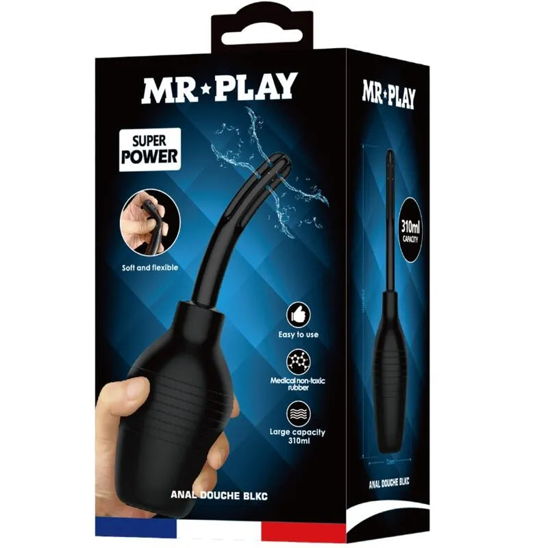 Douche Anale En Silicone Noire Rechargeable