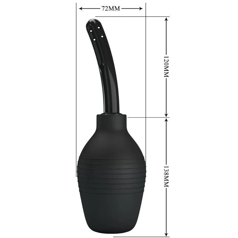 Douche Anale En Silicone Noire Rechargeable