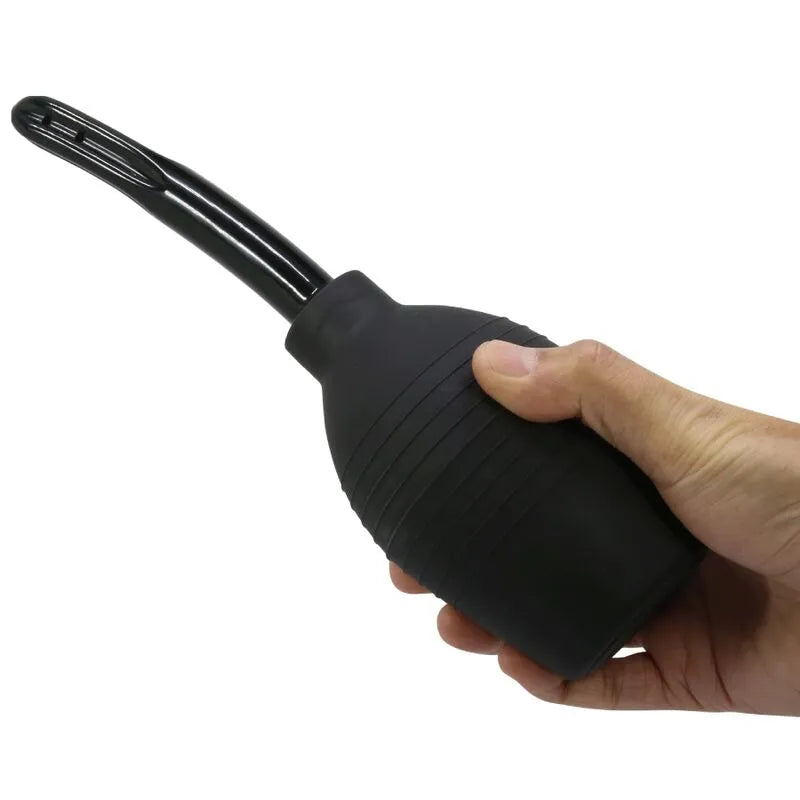 Douche Anale En Silicone Noire Rechargeable