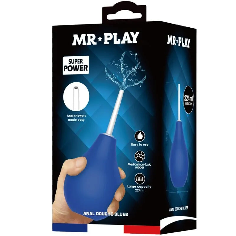 Douche Anale Rechargeable Bleu Caoutchouc