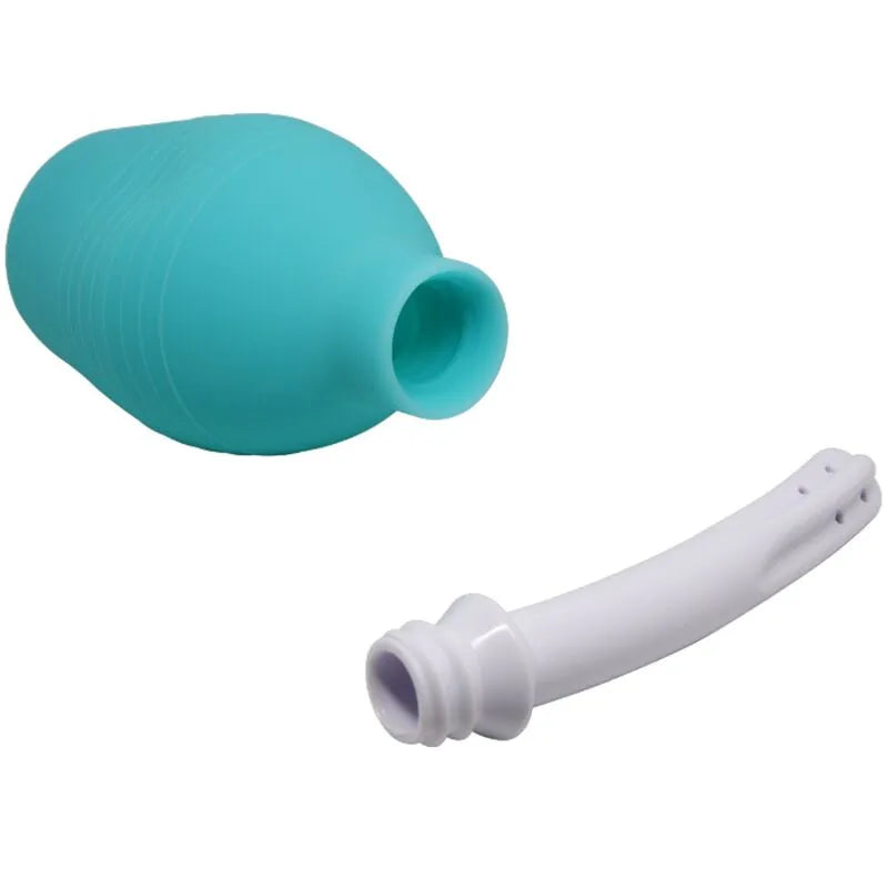Douche Anale Silicone Bleue Imperméable