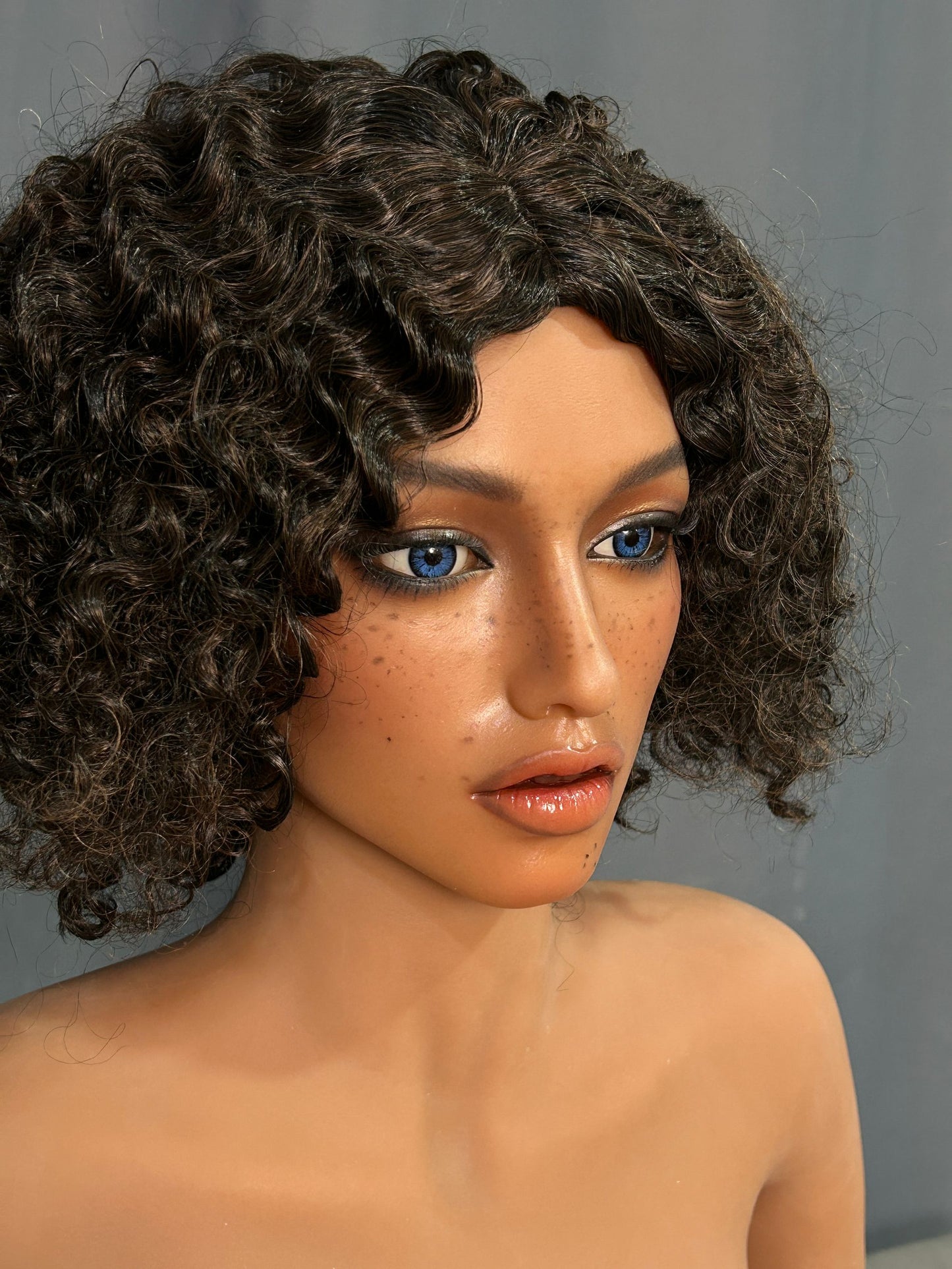 EU In Stock - 163cm/5ft4 C-Cup Silicone Head Sex Doll SG4 Delia - Dark Tanned
