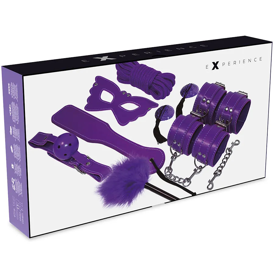 Ensemble Bondage Cuir Synthétique Lilas