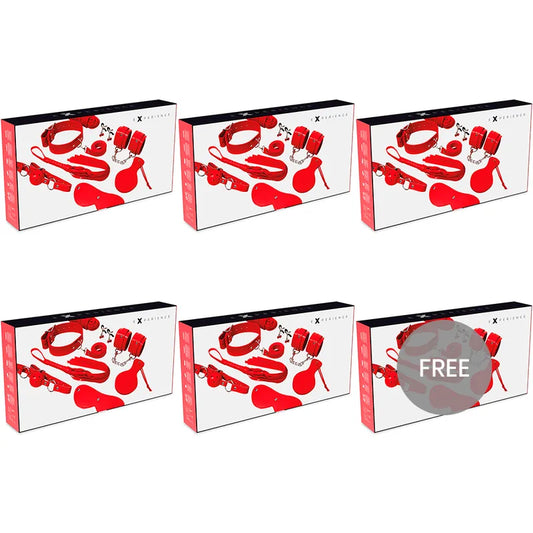 Ensemble Bondage Cuir Synthétique Rouge