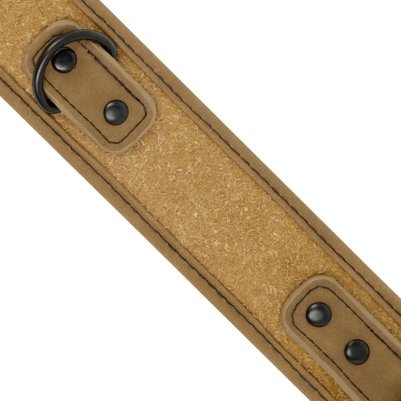 Ensemble Collier Et Menottes Bdsm Cuir Vegan