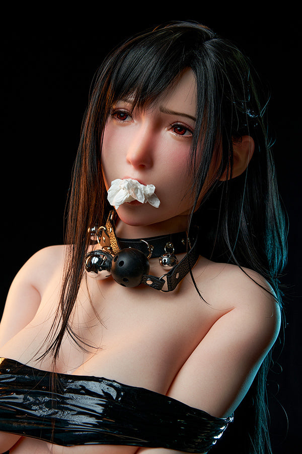 167cm/5ft6 D-cup Final Fantasy VII Open Mouth Game Silicone Sex Doll-Tifa