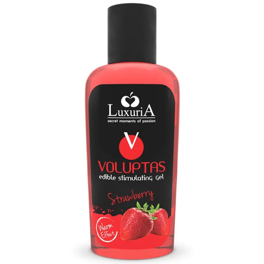 Gel De Massage Comestible Chauffant Fraise