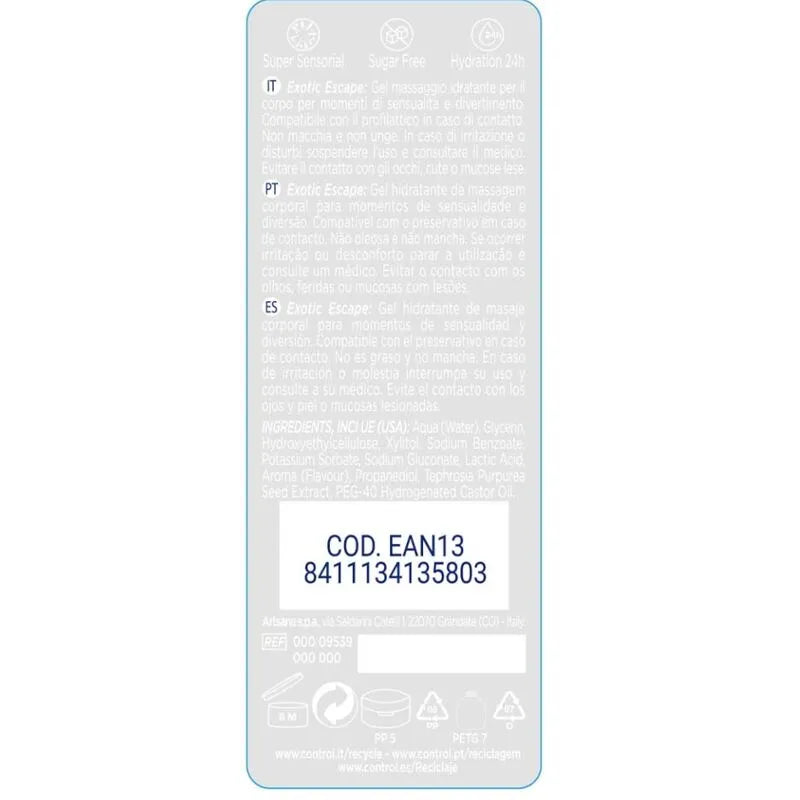 Gel De Massage Hydratant Stimulant Sans Paraben