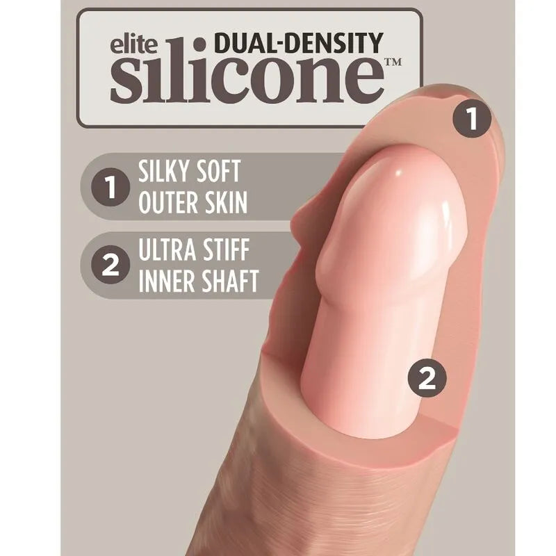 Gode En Silicone Double Densité Vibrant 21 Cm