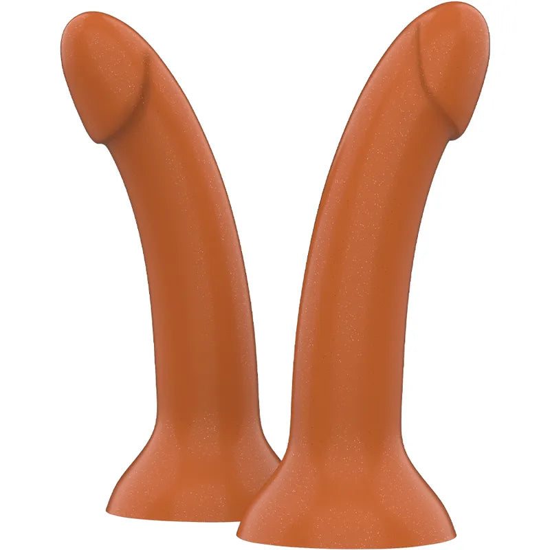 Gode Fantasy Silicone Doré Pegging