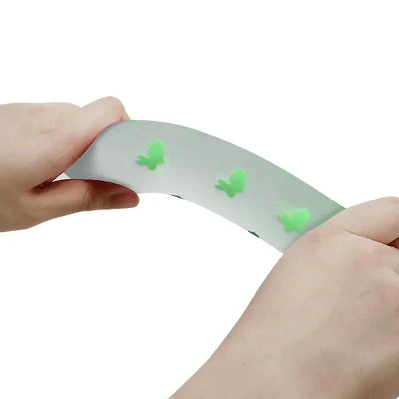 Gode Lumineux En Silicone Vert Avec Ventouse