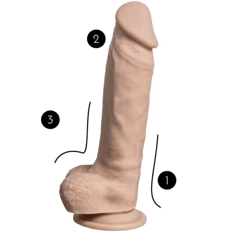 Gode Réaliste Silicone Souple Ventouse Étanche