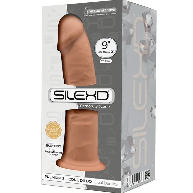 Gode réaliste silicone double densité ventouse 22,8 cm